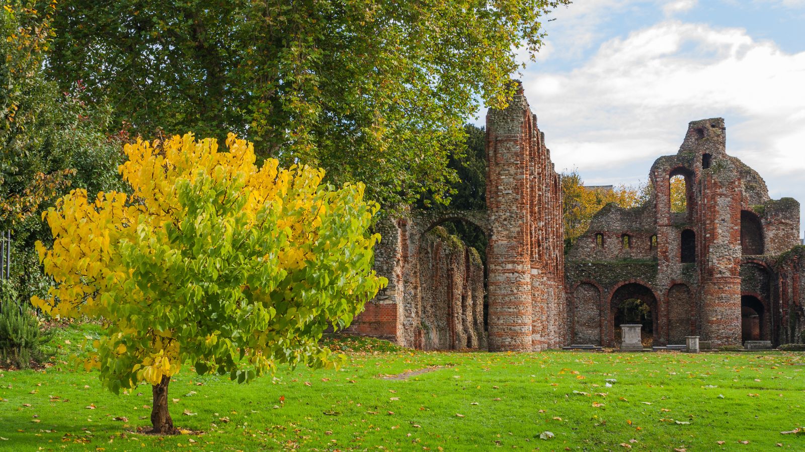 Roman ruins in Colchester, UK.